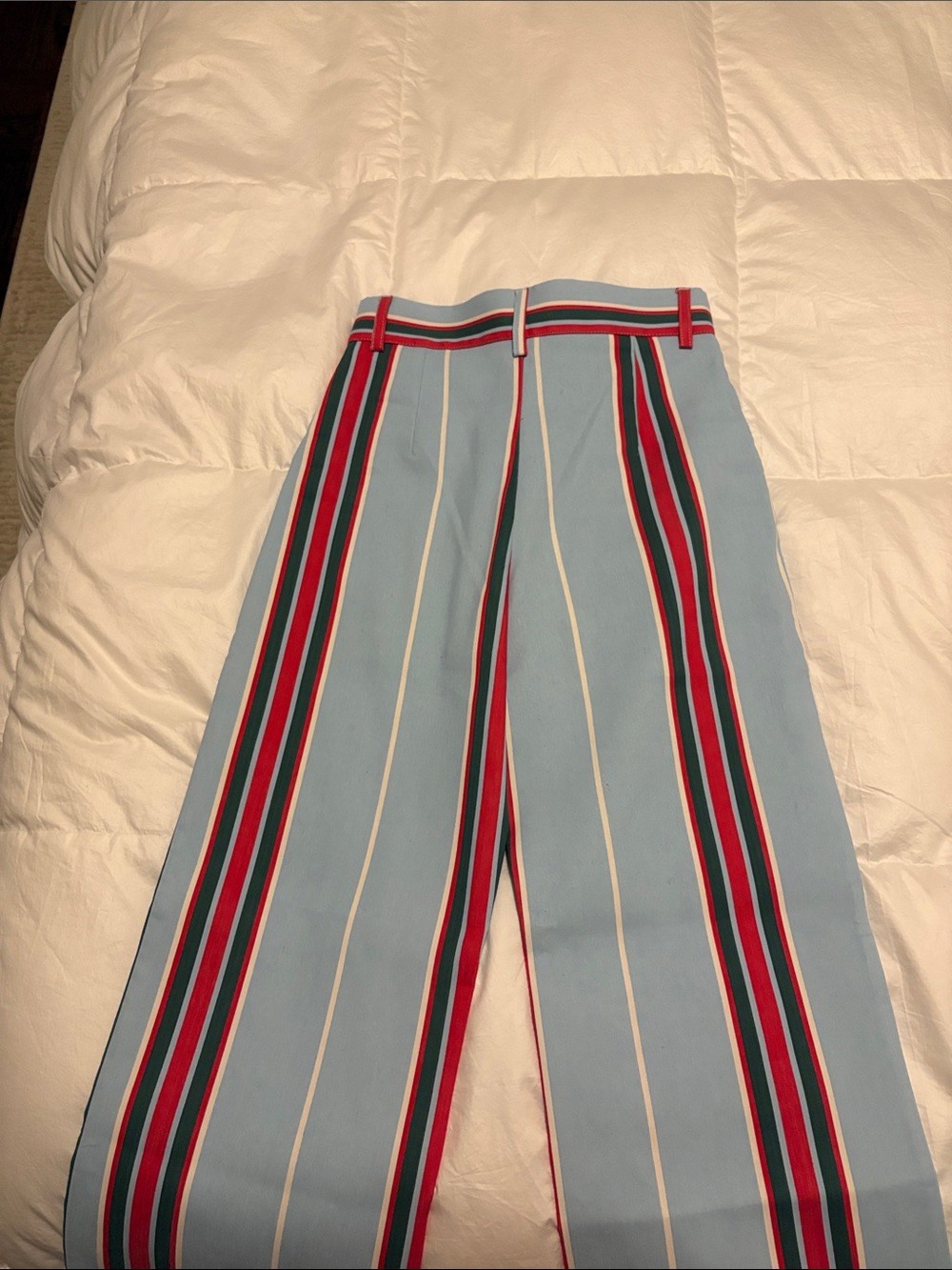 Striped Straight-Leg Pants in Light Blue - Picture 4 of 4